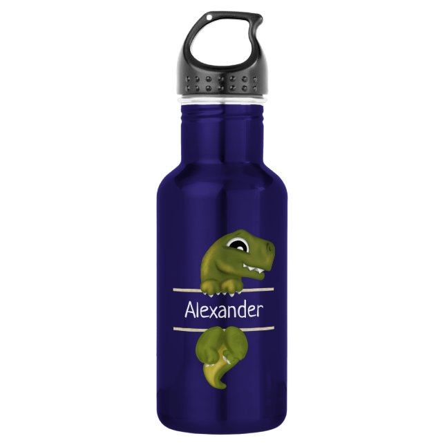 Dinosaurier Personalisierte Niedliche Kinder Edelstahlflasche (Vorderseite)