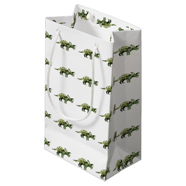 Dinosaurier-Pflanze Kleine Geschenktüte (Vorderseite Schrägansicht)