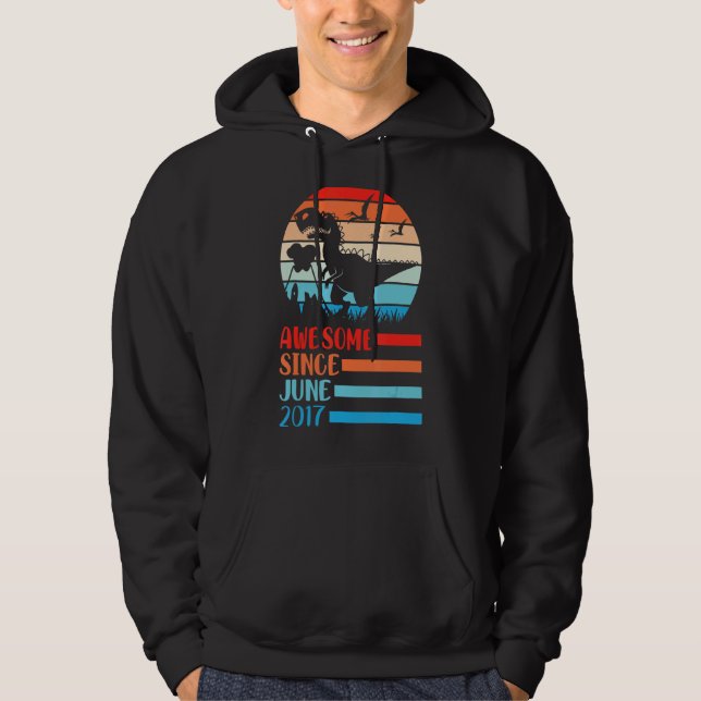 Dinosaurier Phantastisch seit Juni 2017 Happy Birt Hoodie (Vorderseite)