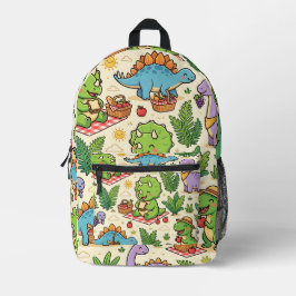 Dinosaurier-Picknick-Rucksack – Prähistorischer Sp Bedruckter Rucksack