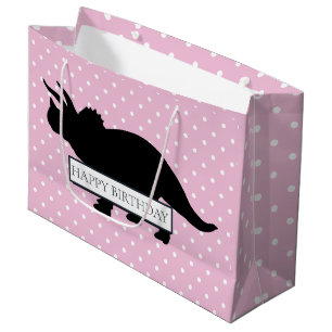 Dinosaurier Pink Poker Muster Große Boy Tasche Große Geschenktüte