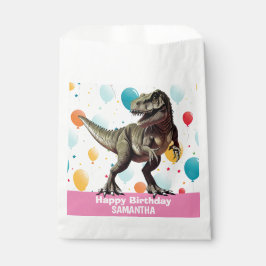 Dinosaurier Pink T Rex Geschenktütchen