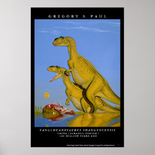 Dinosaurier-Plakat Yangchuanosaurus Greg Paul Poster