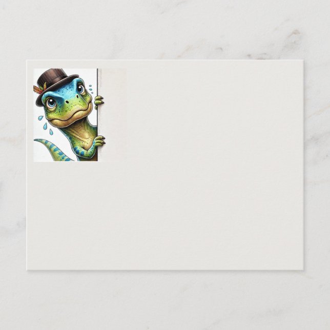 Dinosaurier Postkarte (Vorderseite)