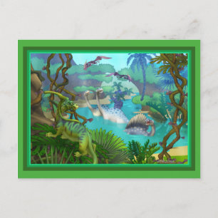 Dinosaurier Postkarte