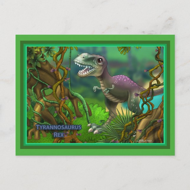 Dinosaurier Postkarte (Vorderseite)