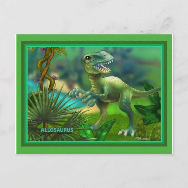 Dinosaurier Postkarte (Vorderseite)