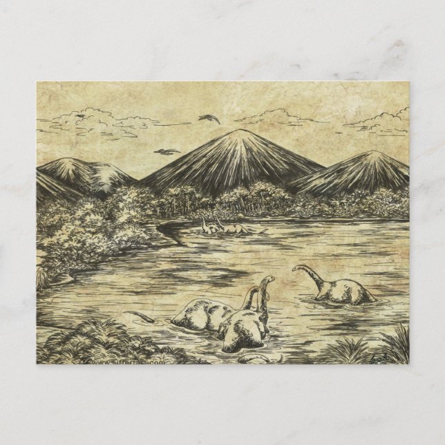 Dinosaurier Postkarte (Vorderseite)