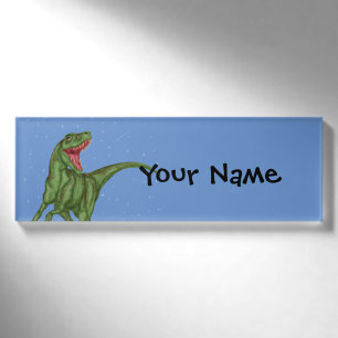 Dinosaurier - prähistorische Nacht Namenschild