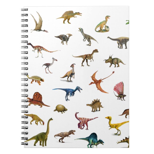 Dinosaurier Prehistorisches World-Notebook Notizblock (Vorderseite)