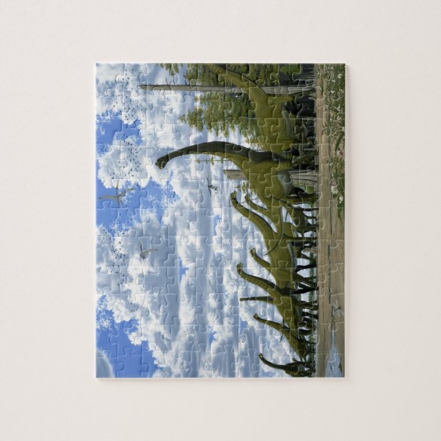 Dinosaurier-Puzzlespiel Pleurocoelus Astrodon (Vertikal)