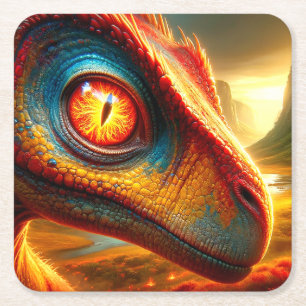 Dinosaurier Rechteckiger Pappuntersetzer