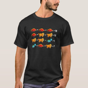Dinosaurier Reihenfolge der Operationen Quiz Mathe T-Shirt