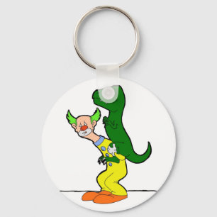 Dinosaurier reiten Clown Schlüsselanhänger