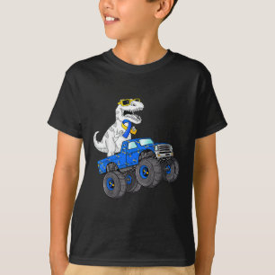 Dinosaurier Reitwagen World Down Syndrome Day Boys T-Shirt