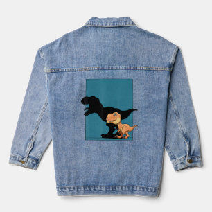 Dinosaurier Rex Schatten-Abbildung Dino für Kinder Jeansjacke