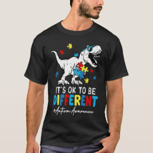 Dinosaurier Rex Verschiedene Autismus Aufklärung M T-Shirt