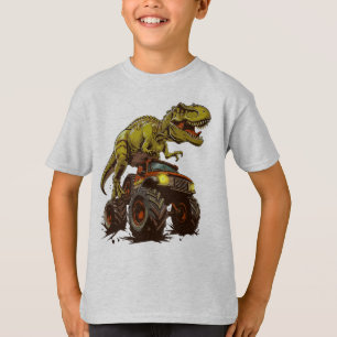 Dinosaurier Riding Monster Truck T-Shirt