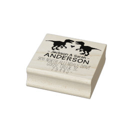 Dinosaurier Rücksendeadresse Briefmarke - Hochzeit Gummistempel