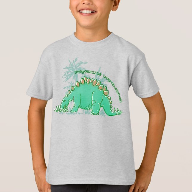 Dinosaurier sagen Stegosaurus Jungs blauer T - Shi T-Shirt (Vorderseite)