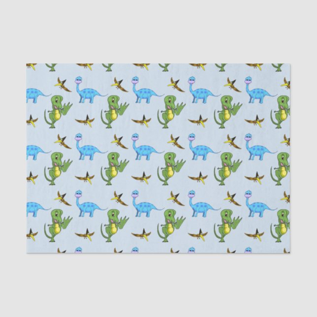 Dinosaurier-Seidenpapier Seidenpapier (Vorderseite)