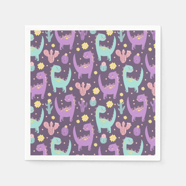 Dinosaurier Serviette (Vorderseite)