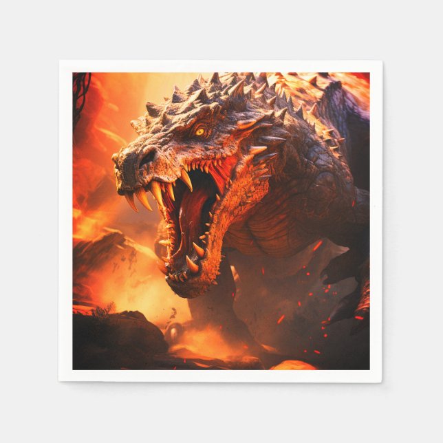 Dinosaurier Serviette (Vorderseite)