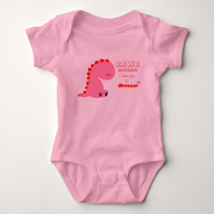 Dinosaurier-Shirt Baby Strampler