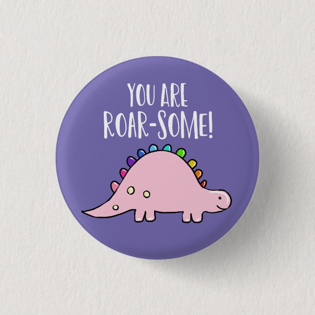 Dinosaurier Sie sind Rawr Freunde Klasse valentine Button (Vorderseite)
