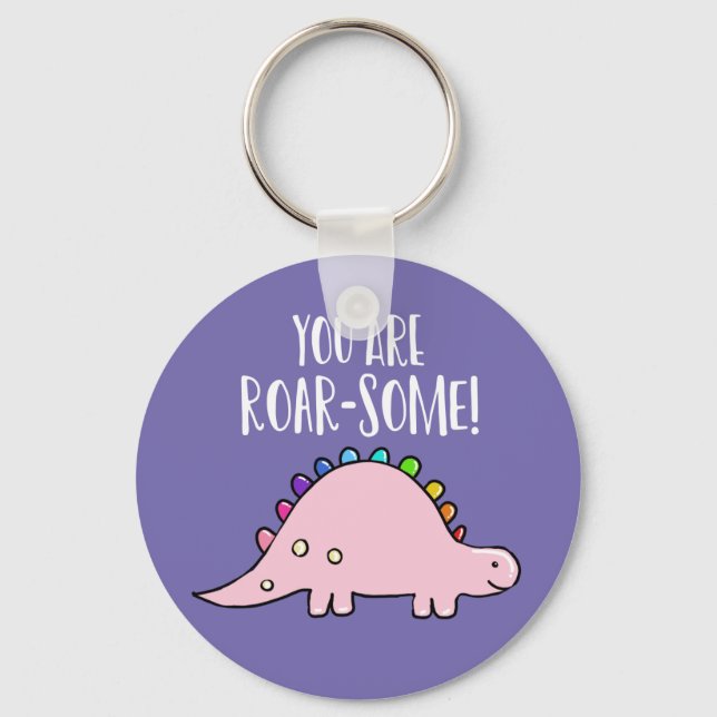 Dinosaurier Sie sind Rawr Freunde Klasse valentine Schlüsselanhänger (Vorderseite)