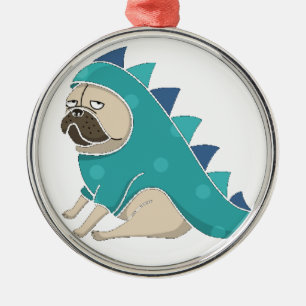 Dinosaurier Silbernes Ornament