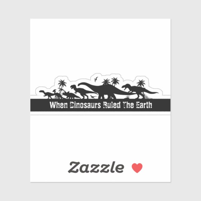 Dinosaurier-Silhouetten Aufkleber (Blatt)