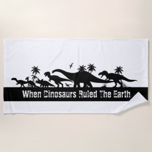 Dinosaurier-Silhouetten Strandtuch