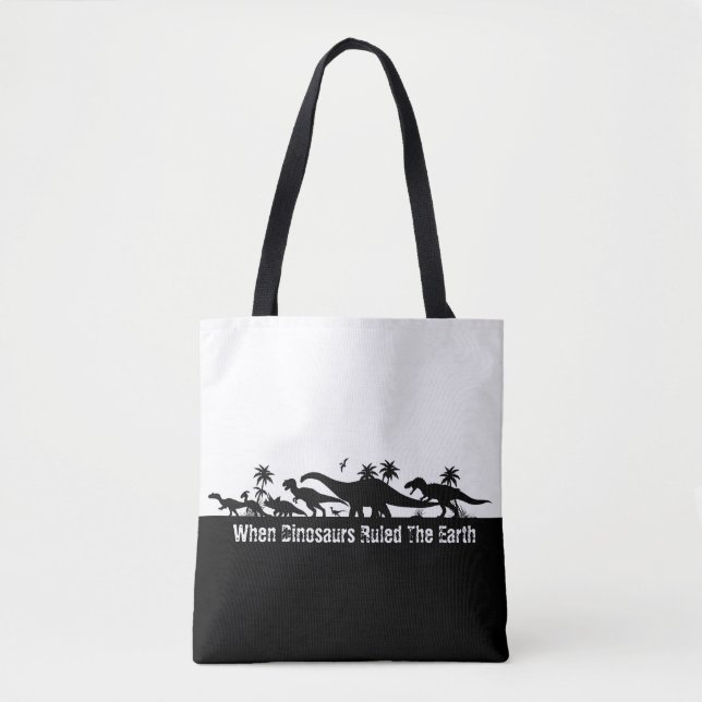 Dinosaurier-Silhouetten Tasche (Vorderseite)