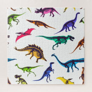 Dinosaurier-Silhouetten: Vintages Skizzenmuster.