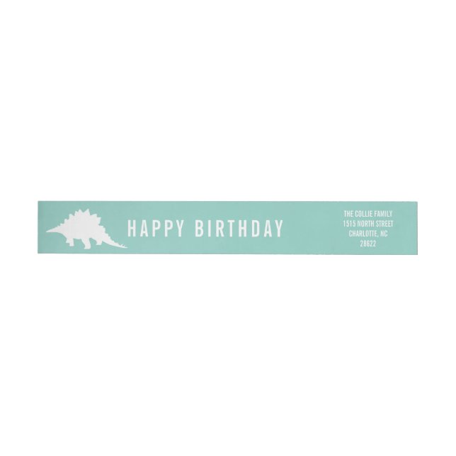 Dinosaurier-Silhouettestegosaurus-Adressen-Etikett (Person)