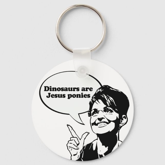 Dinosaurier sind Jesus-Ponys Schlüsselanhänger (Vorderseite)