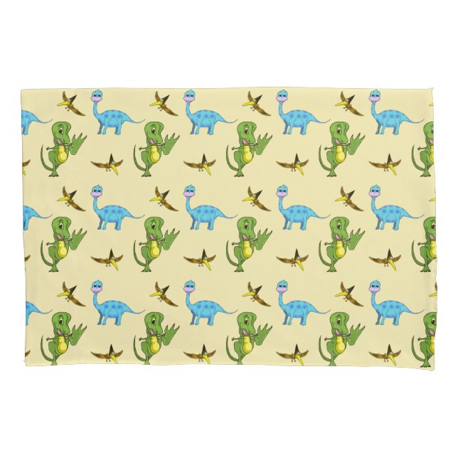 Dinosaurier-Single-Standardgrößen-Kissenbezug Kissenbezug (Vorderseite)