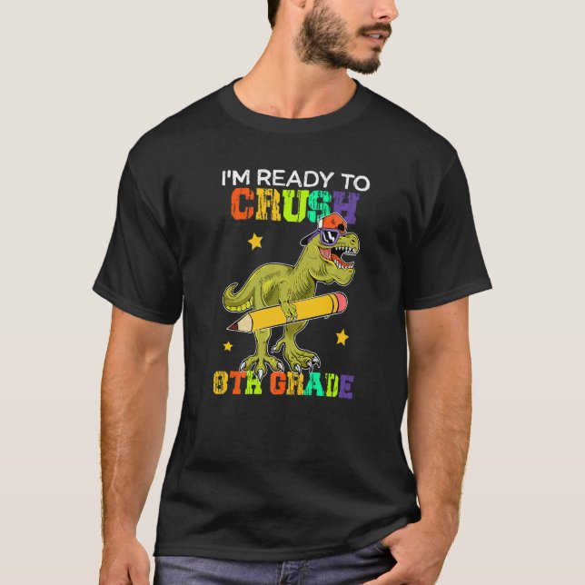 Dinosaurier-Sonnenbrille der 8. Klasse bis zurück  T-Shirt (Vorderseite)