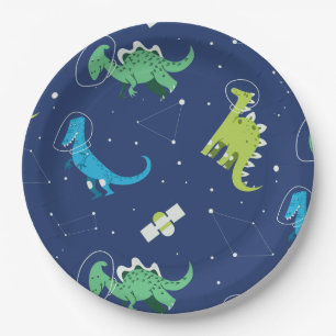 Dinosaurier Space dino kids Pattern Geschenk Niedl Pappteller