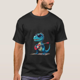 Dinosaurier spielt Gitarren-T - Shirt