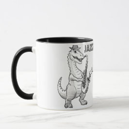 Dinosaurier spielt Saxophon-Tasse Tasse