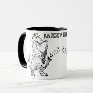 Dinosaurier spielt Saxophon-Tasse Tasse