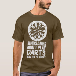 Dinosaurier spielte Darts Dart Player T-Shirt