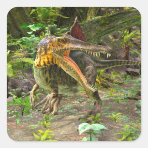 Dinosaurier Spinosaurus Quadratischer Aufkleber