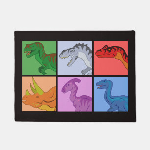 Dinosaurier Squares Fußmatte
