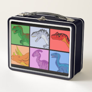Dinosaurier Squares Metall Brotdose