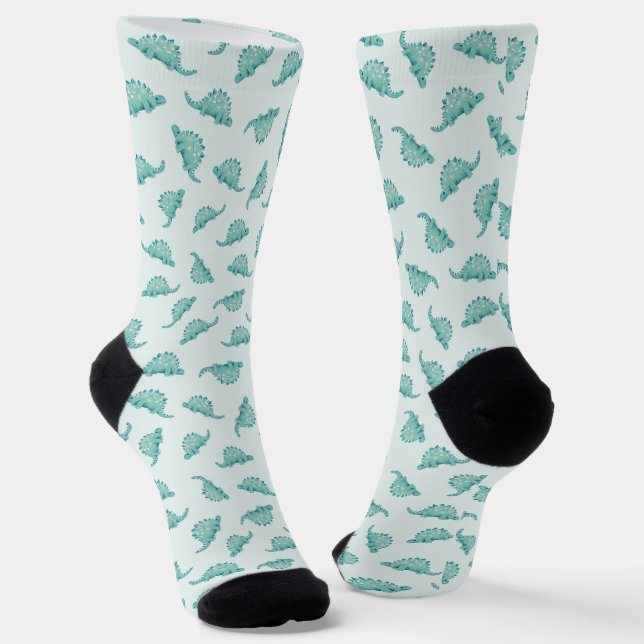 Dinosaurier-Stegosaurus-Muster Socken (Gewinkelt)