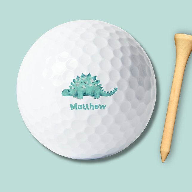 Dinosaurier Stegosaurus Vorname Golfball (Kids dinosaur stegosaurus golf balls)