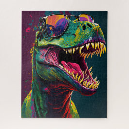 Dinosaurier T Rex Cool Blue Green Jurassic Poster